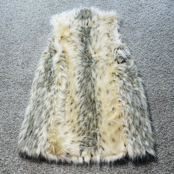 Donna Salyers' Fabulous Furs Womens Small 100 % Faux Fur Cream Vest - Picture 4 of 9